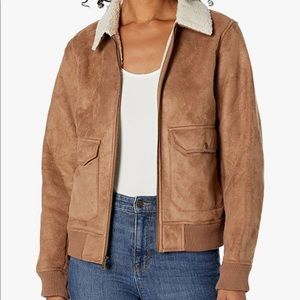 Levi’s Women’s faux leather Sherpa aviator bomber jacket